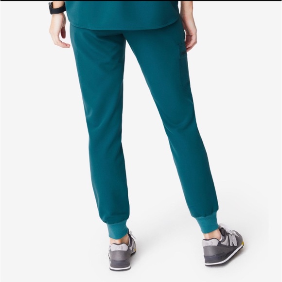 Figs Caribbean Blue Jogger Scrub Pants - Picture 2 of 4